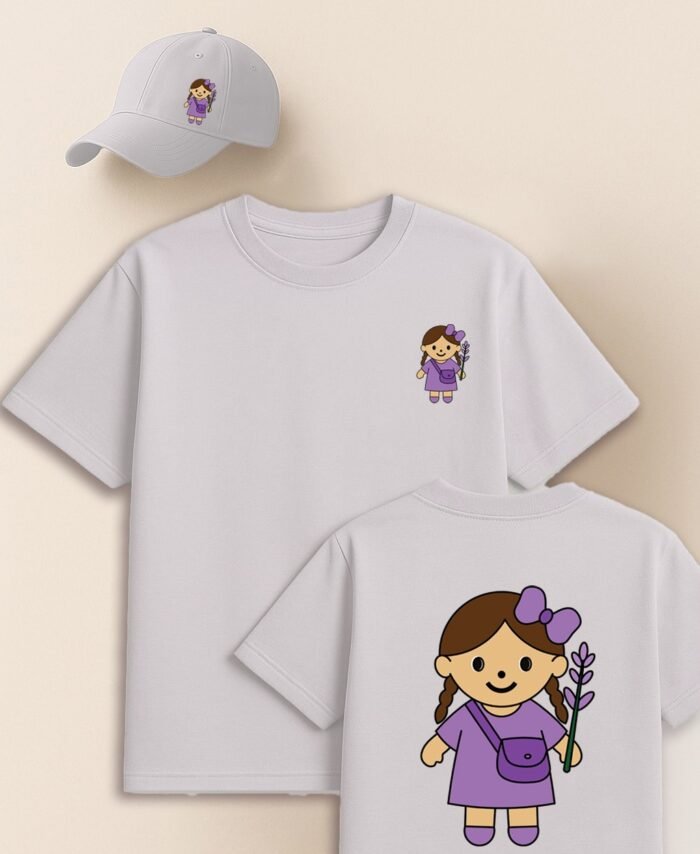 lavander GIRL T-shirt & cap
