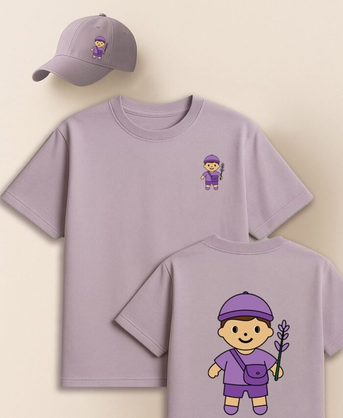 lavander boy T-shirt & cap